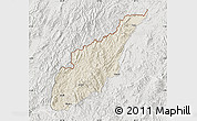 Shaded Relief Map of Wiwili, lighten, semi-desaturated
