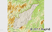 Shaded Relief Map of Wiwili, physical outside