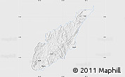 Silver Style Map of Wiwili, single color outside