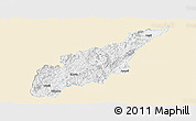 Classic Style Panoramic Map of Wiwili, single color outside