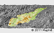 Physical Panoramic Map of Wiwili, darken, desaturated