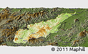 Physical Panoramic Map of Wiwili, darken