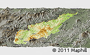 Physical Panoramic Map of Wiwili, darken, semi-desaturated
