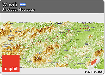 Physical Panoramic Map of Wiwili