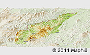 Physical Panoramic Map of Wiwili, lighten