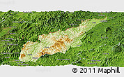 Physical Panoramic Map of Wiwili, satellite outside