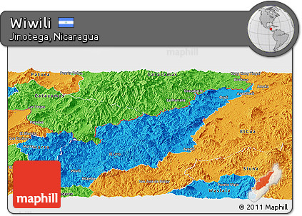 Political Panoramic Map of Wiwili