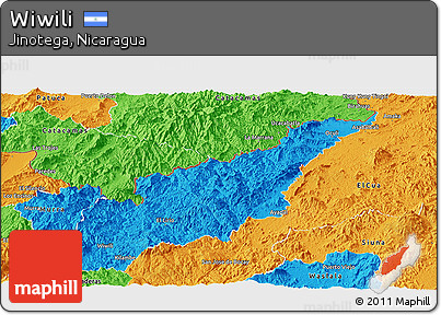 Political Panoramic Map of Wiwili