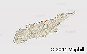 Shaded Relief Panoramic Map of Wiwili, cropped outside