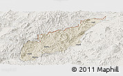 Shaded Relief Panoramic Map of Wiwili, lighten