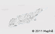 Silver Style Panoramic Map of Wiwili, single color outside
