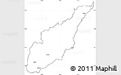Blank Simple Map of Wiwili, cropped outside