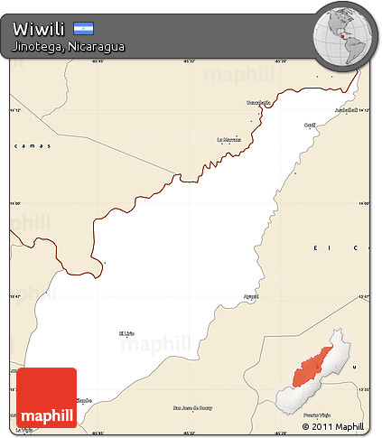 Classic Style Simple Map of Wiwili