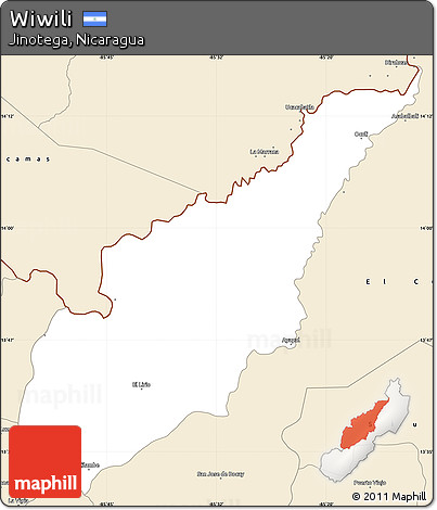 Classic Style Simple Map of Wiwili