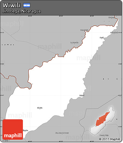Gray Simple Map of Wiwili