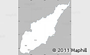Gray Simple Map of Wiwili, single color outside