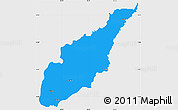 Political Simple Map of Wiwili, single color outside