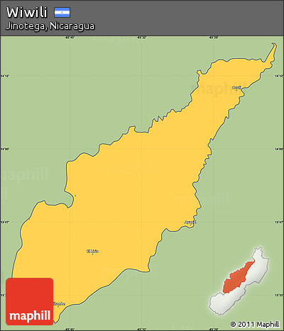 Savanna Style Simple Map of Wiwili, cropped outside