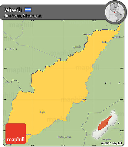 Savanna Style Simple Map of Wiwili