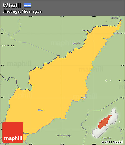 Savanna Style Simple Map of Wiwili