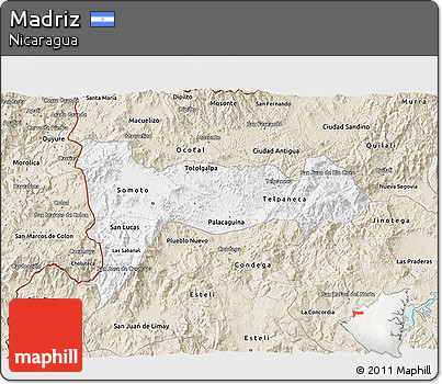 Classic Style 3D Map of Madriz
