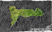 Satellite 3D Map of Madriz, darken, desaturated