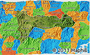 Satellite 3D Map of Madriz, political outside