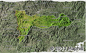 Satellite 3D Map of Madriz, semi-desaturated