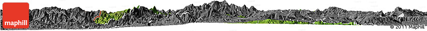Satellite Horizon Map of Madriz, desaturated