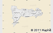Classic Style Map of Madriz, single color outside