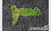 Satellite Map of Madriz, darken, desaturated