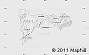 Silver Style Map of Madriz, single color outside