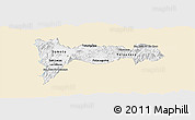 Classic Style Panoramic Map of Madriz, single color outside
