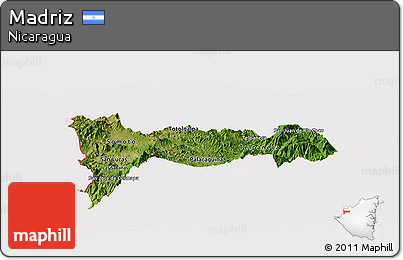 Satellite Panoramic Map of Madriz, cropped outside