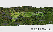Satellite Panoramic Map of Madriz, darken