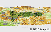 Satellite Panoramic Map of Madriz, physical outside
