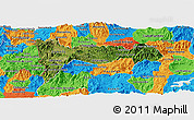 Satellite Panoramic Map of Madriz, political outside