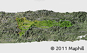 Satellite Panoramic Map of Madriz, semi-desaturated
