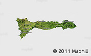 Satellite Panoramic Map of Madriz, single color outside
