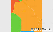 Political Simple Map of San Juan del Rio Coco