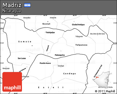 Blank Simple Map of Madriz