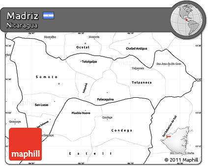 Blank Simple Map of Madriz