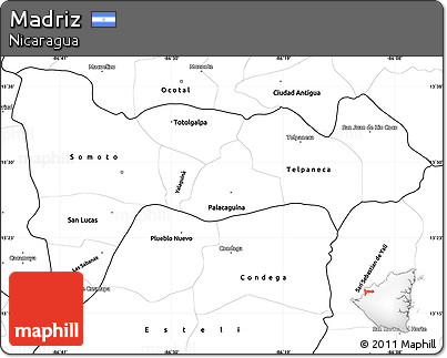 Blank Simple Map of Madriz