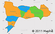 Political Simple Map of Madriz, cropped outside