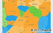 Political Simple Map of Madriz, political shades outside