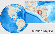 Shaded Relief Location Map of Somoto