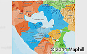 Political Shades 3D Map of Managua