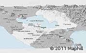 Gray Panoramic Map of Managua