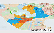 Political Panoramic Map of Managua, lighten