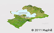 Satellite Panoramic Map of Managua, cropped outside